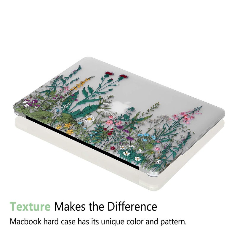 iDonzon Case for MacBook Air 13 inch M1 A2337 A2179 A1932 2022-2018 Release, Matte Clear Hard Cover & Transparent Keyboard Cover & Screen Protector Compatible with Mac Air 13.3 Touch ID, Flowers - Image 4